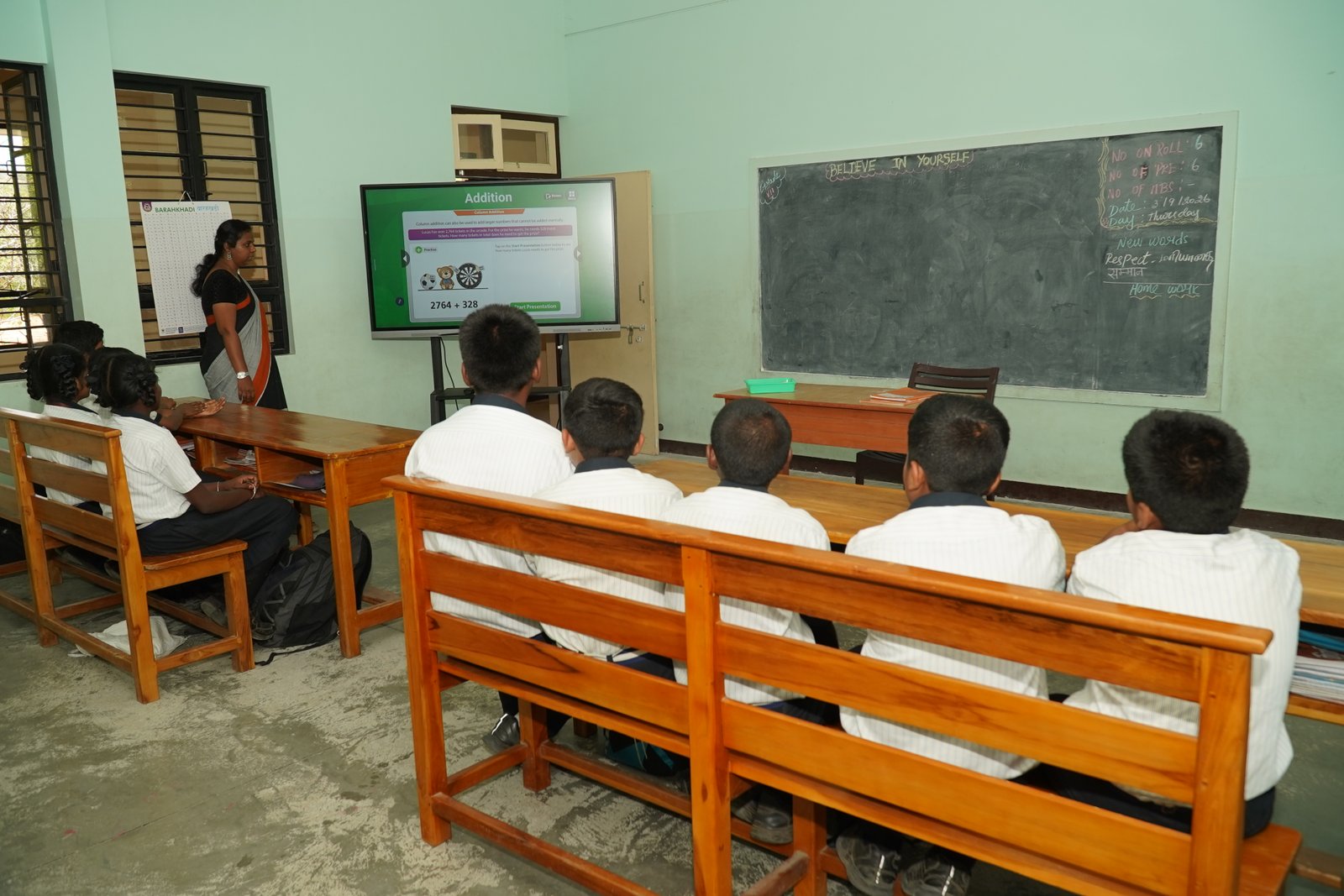Students participating in mathematics activities